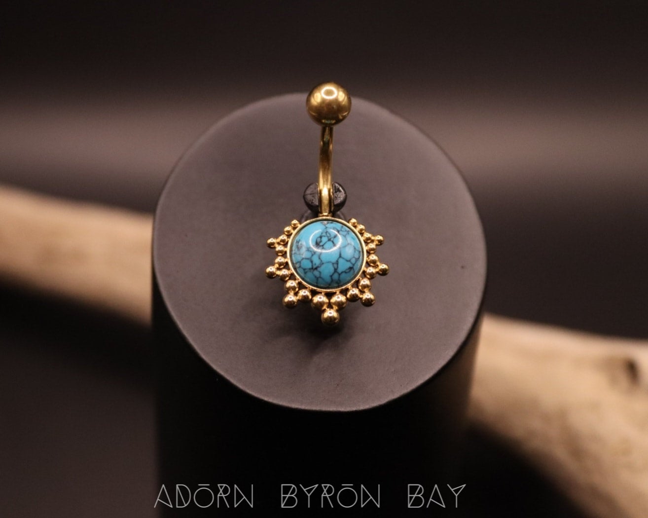 Turquoise belly button shop ring